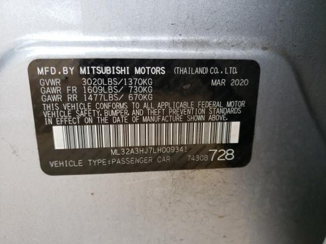 Photo 9 VIN: ML32A3HJ7LH009341 - MITSUBISHI MIRAGE ES 