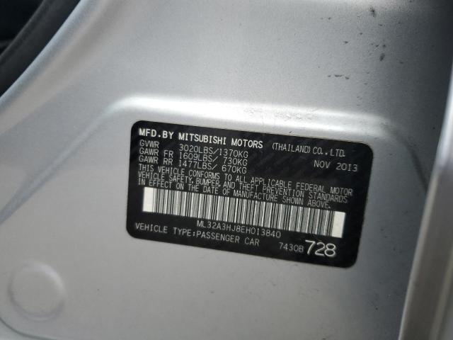 Photo 9 VIN: ML32A3HJ8EH013840 - MITSUBISHI MIRAGE DE 