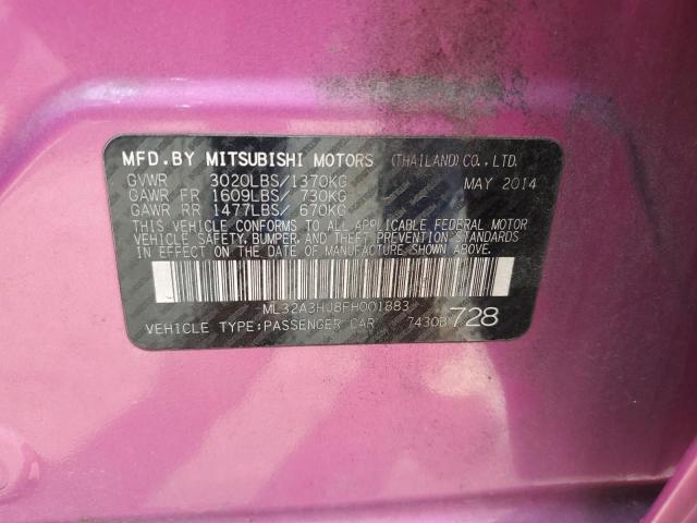 Photo 11 VIN: ML32A3HJ8FH001883 - MITSUBISHI MIRAGE DE 