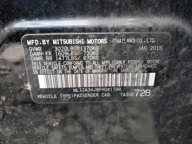 Photo 11 VIN: ML32A3HJ8FH041798 - MITSUBISHI MIRAGE DE 