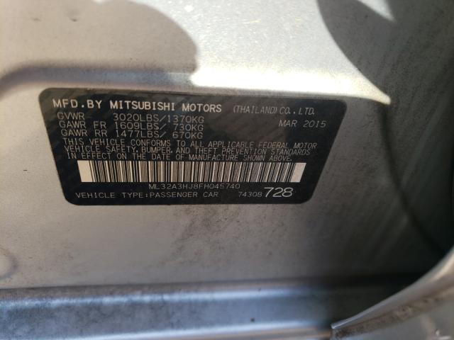 Photo 9 VIN: ML32A3HJ8FH045740 - MITSUBISHI MIRAGE 