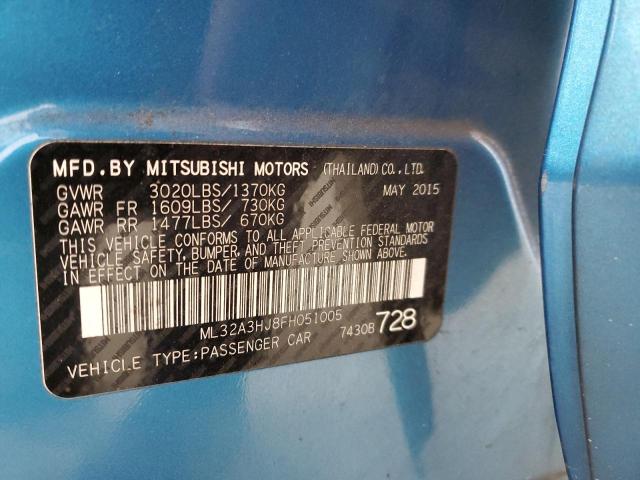 Photo 11 VIN: ML32A3HJ8FH051005 - MITSUBISHI MIRAGE DE 