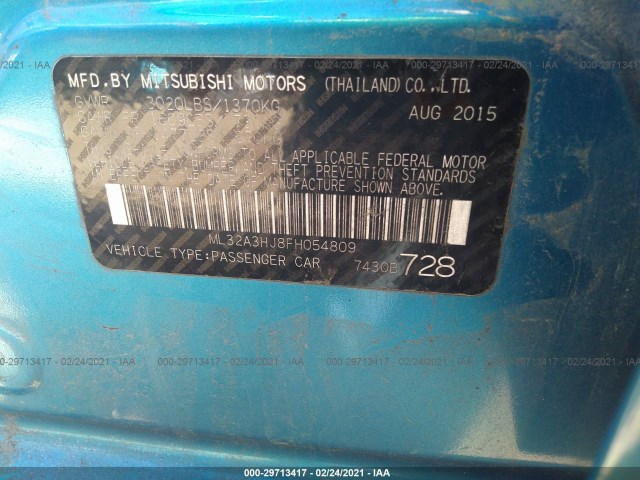 Photo 8 VIN: ML32A3HJ8FH054809 - MITSUBISHI MIRAGE 