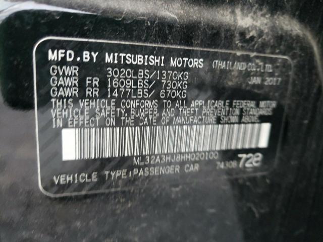 Photo 9 VIN: ML32A3HJ8HH020100 - MITSUBISHI MIRAGE ES 