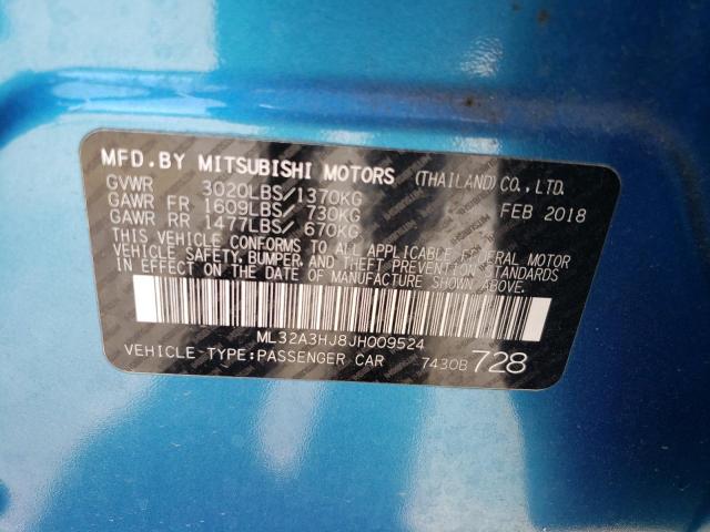 Photo 11 VIN: ML32A3HJ8JH009524 - MITSUBISHI MIRAGE ES 