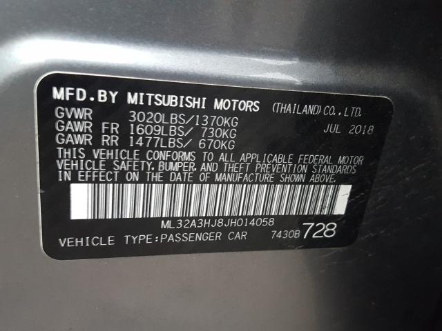 Photo 9 VIN: ML32A3HJ8JH014058 - MITSUBISHI MIRAGE 