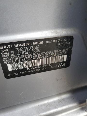 Photo 12 VIN: ML32A3HJ8KH004339 - MITSUBISHI MIRAGE ES 