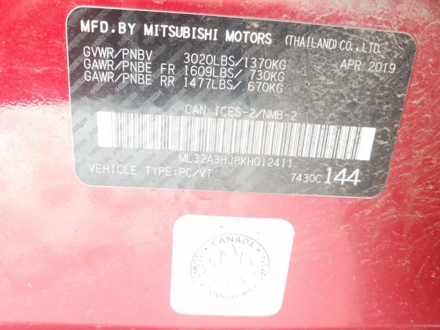 Photo 8 VIN: ML32A3HJ8KH012411 - MITSUBISHI MIRAGE ES 