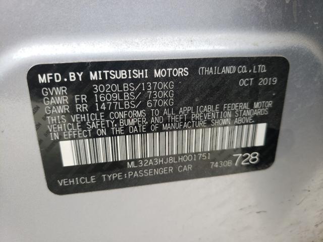 Photo 9 VIN: ML32A3HJ8LH001751 - MITSUBISHI MIRAGE ES 