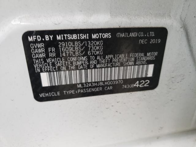 Photo 9 VIN: ML32A3HJ8LH003970 - MITSUBISHI MIRAGE ES 