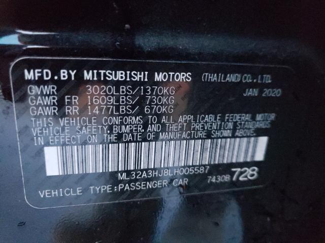 Photo 9 VIN: ML32A3HJ8LH005587 - MITSUBISHI MIRAGE 