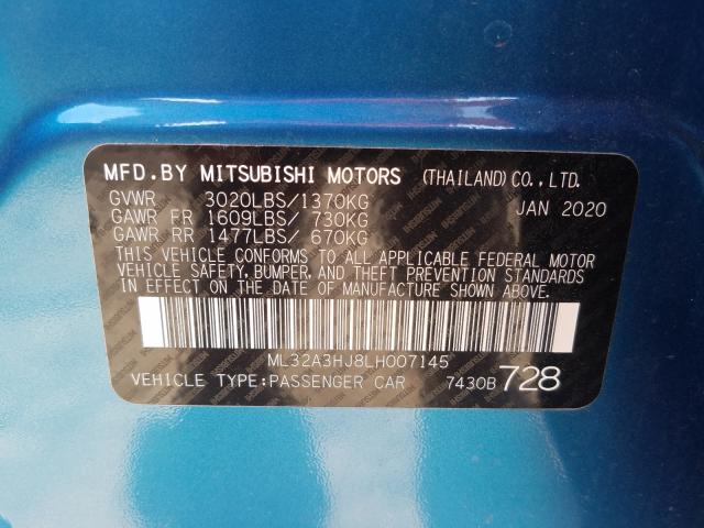 Photo 9 VIN: ML32A3HJ8LH007145 - MITSUBISHI MIRAGE ES 