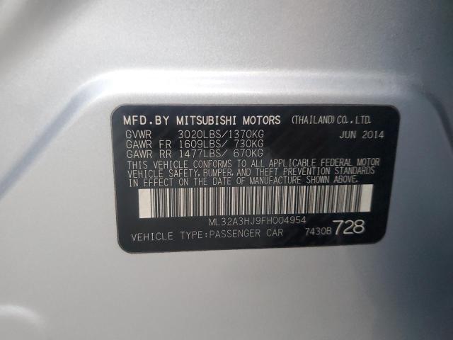 Photo 11 VIN: ML32A3HJ9FH004954 - MITSUBISHI MIRAGE DE 