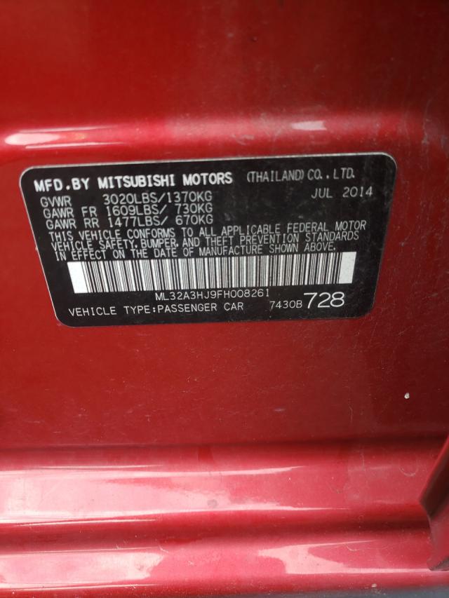 Photo 9 VIN: ML32A3HJ9FH008261 - MITSUBISHI MIRAGE DE 