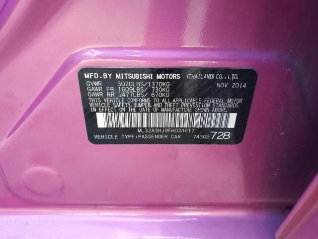 Photo 12 VIN: ML32A3HJ9FH034617 - MITSUBISHI MIRAGE DE 