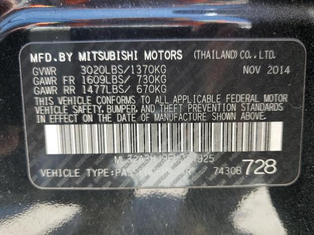 Photo 11 VIN: ML32A3HJ9FH034925 - MITSUBISHI MIRAGE DE 