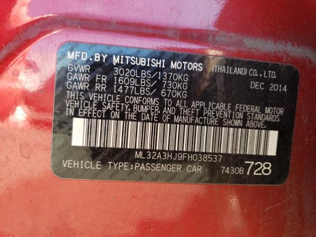 Photo 11 VIN: ML32A3HJ9FH038537 - MITSUBISHI MIRAGE DE 