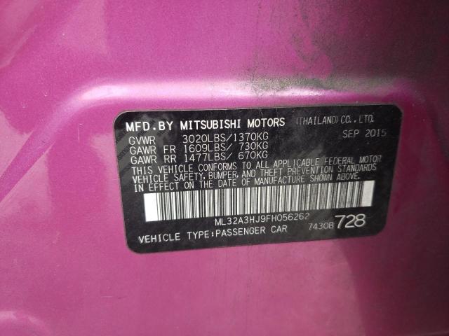 Photo 9 VIN: ML32A3HJ9FH056262 - MITSUBISHI MIRAGE DE 