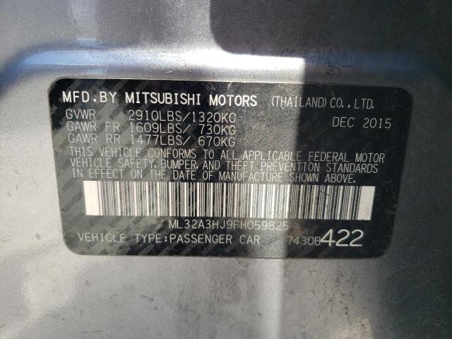 Photo 12 VIN: ML32A3HJ9FH059825 - MITSUBISHI MIRAGE DE 