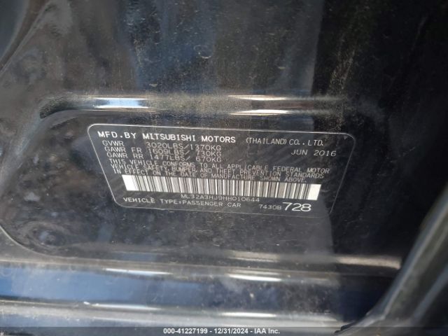 Photo 8 VIN: ML32A3HJ9HH010644 - MITSUBISHI MIRAGE 