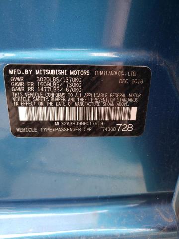 Photo 9 VIN: ML32A3HJ9HH017819 - MITSUBISHI MIRAGE ES 