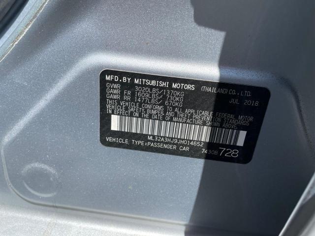 Photo 9 VIN: ML32A3HJ9JH014652 - MITSUBISHI MIRAGE ES 