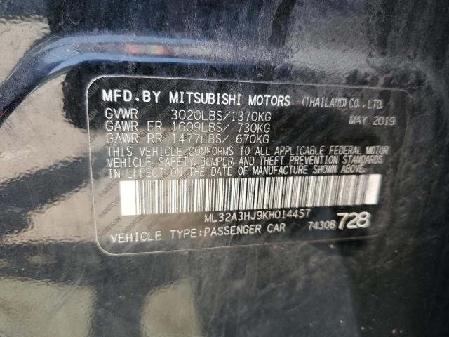 Photo 11 VIN: ML32A3HJ9KH014457 - MITSUBISHI MIRAGE ES 