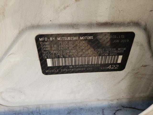 Photo 9 VIN: ML32A3HJ9KH015320 - MITSUBISHI MIRAGE ES 