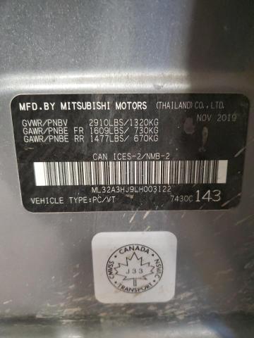 Photo 12 VIN: ML32A3HJ9LH003122 - MITSUBISHI MIRAGE ES 