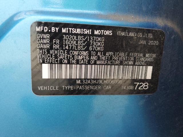 Photo 11 VIN: ML32A3HJ9LH006098 - MITSUBISHI MIRAGE ES 