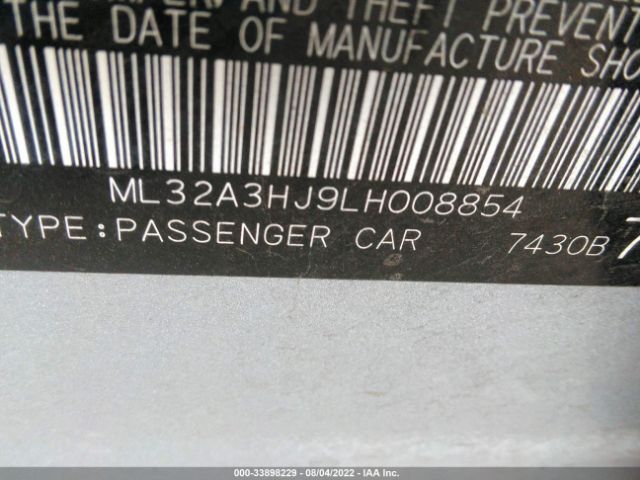 Photo 8 VIN: ML32A3HJ9LH008854 - MITSUBISHI MIRAGE 