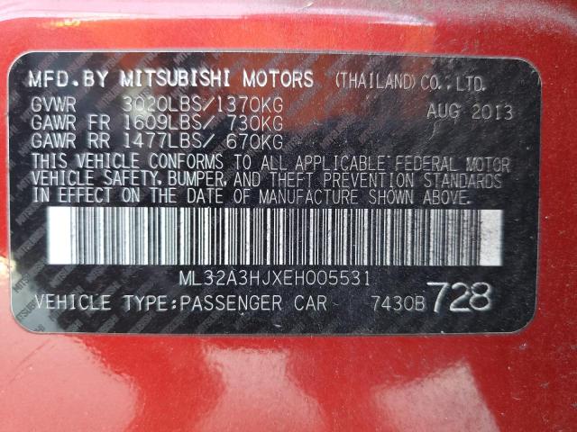 Photo 12 VIN: ML32A3HJXEH005531 - MITSUBISHI MIRAGE 