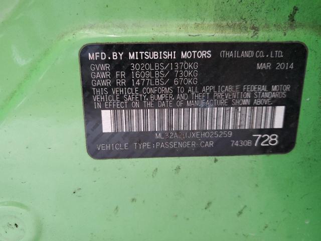 Photo 12 VIN: ML32A3HJXEH025259 - MITSUBISHI MIRAGE 