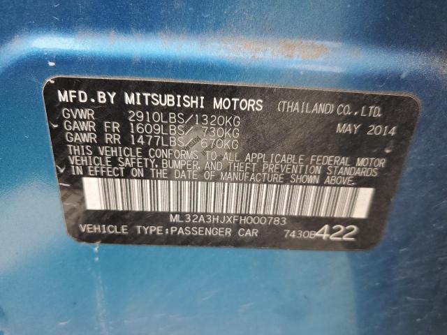 Photo 11 VIN: ML32A3HJXFH000783 - MITSUBISHI MIRAGE 