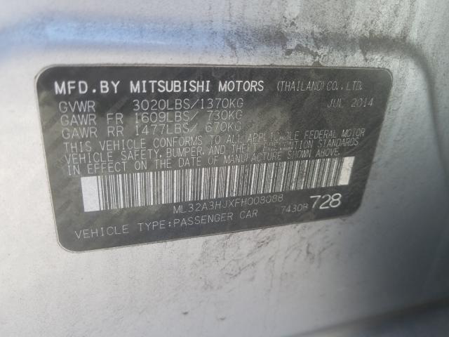 Photo 9 VIN: ML32A3HJXFH008088 - MITSUBISHI MIRAGE DE 