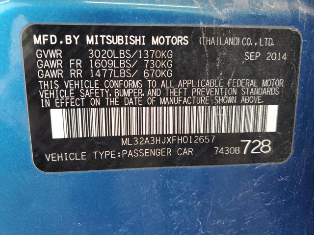 Photo 12 VIN: ML32A3HJXFH012657 - MITSUBISHI MIRAGE DE 