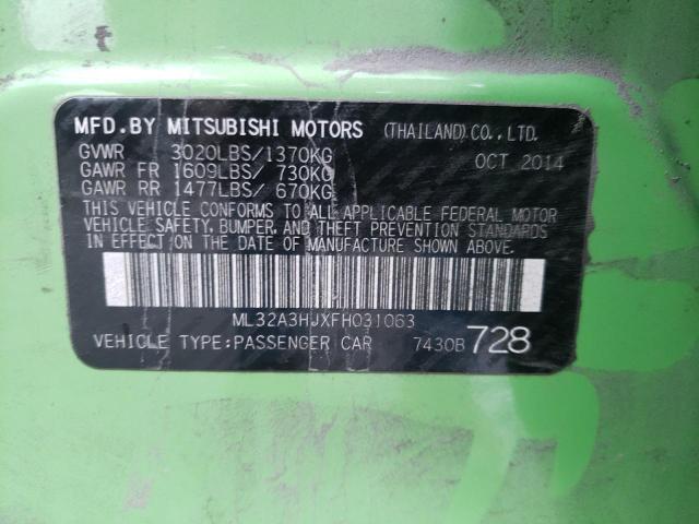 Photo 9 VIN: ML32A3HJXFH031063 - MITSUBISHI MIRAGE DE 