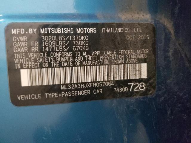 Photo 9 VIN: ML32A3HJXFH057064 - MITSUBISHI MIRAGE DE 