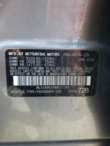 Photo 11 VIN: ML32A3HJXHH011138 - MITSUBISHI MIRAGE 