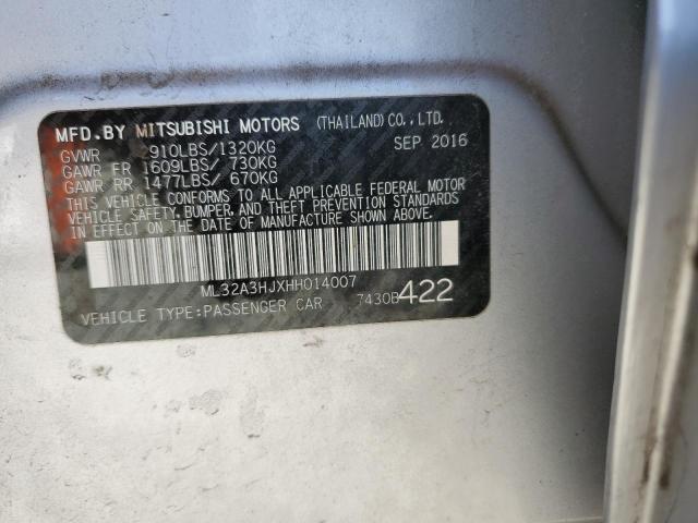 Photo 11 VIN: ML32A3HJXHH014007 - MITSUBISHI MIRAGE 