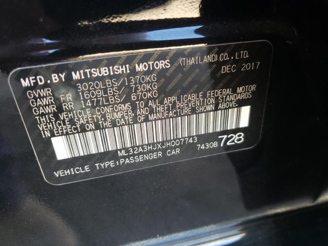 Photo 9 VIN: ML32A3HJXJH007743 - MITSUBISHI MIRAGE ES 