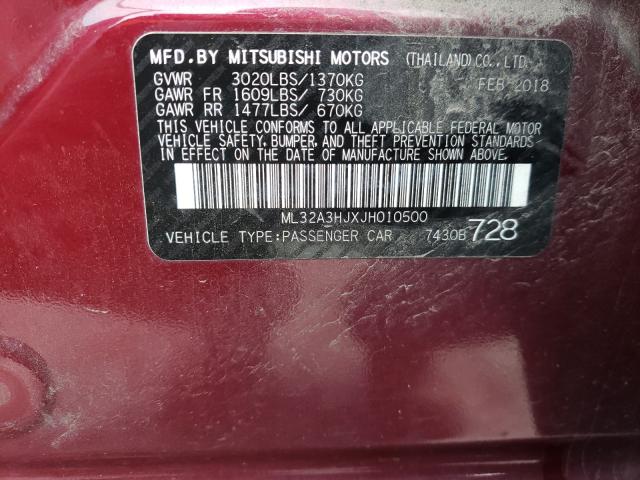 Photo 9 VIN: ML32A3HJXJH010500 - MITSUBISHI MIRAGE ES 