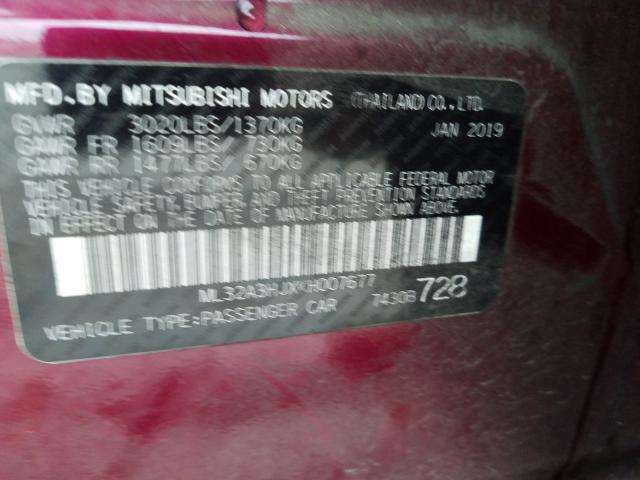 Photo 9 VIN: ML32A3HJXKH007677 - MITSUBISHI MIRAGE ES 