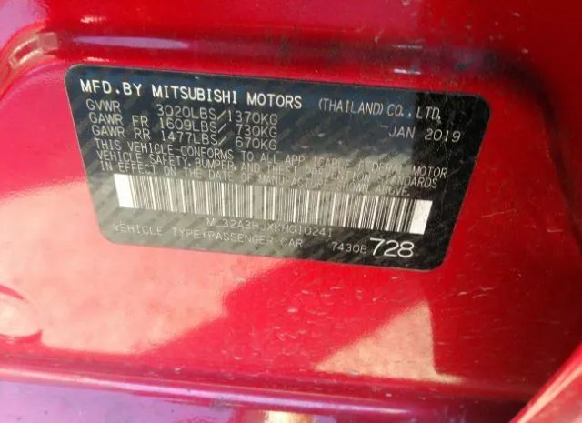 Photo 8 VIN: ML32A3HJXKH010241 - MITSUBISHI MIRAGE 