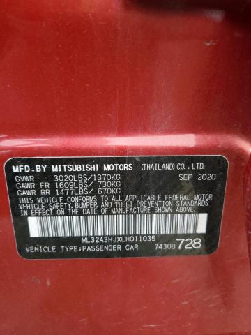 Photo 11 VIN: ML32A3HJXLH011035 - MITSUBISHI MIRAGE 