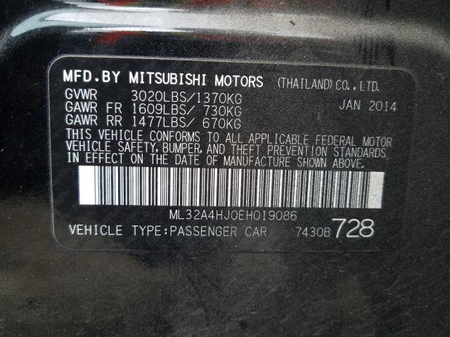 Photo 9 VIN: ML32A4HJ0EH019086 - MITSUBISHI MIRAGE ES 