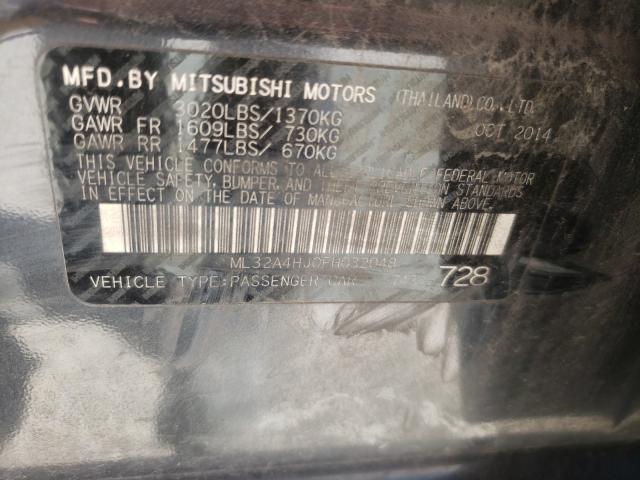 Photo 9 VIN: ML32A4HJ0FH032048 - MITSUBISHI MIRAGE ES 