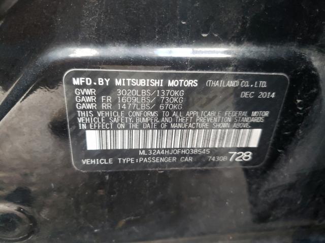 Photo 9 VIN: ML32A4HJ0FH038545 - MITSUBISHI MIRAGE ES 