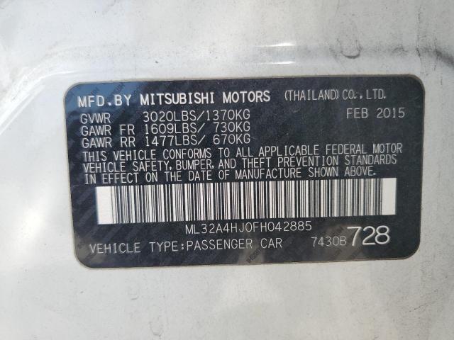 Photo 12 VIN: ML32A4HJ0FH042885 - MITSUBISHI MIRAGE ES 