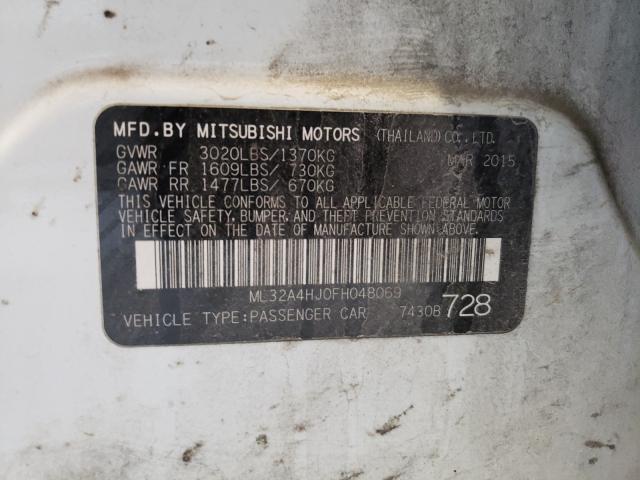 Photo 9 VIN: ML32A4HJ0FH048069 - MITSUBISHI MIRAGE ES 